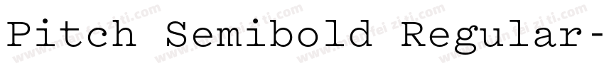 Pitch Semibold Regular字体转换